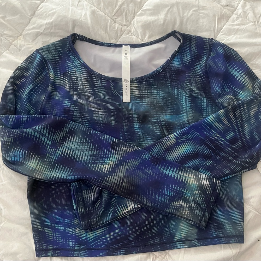 lululemon wunder trained cropped LS